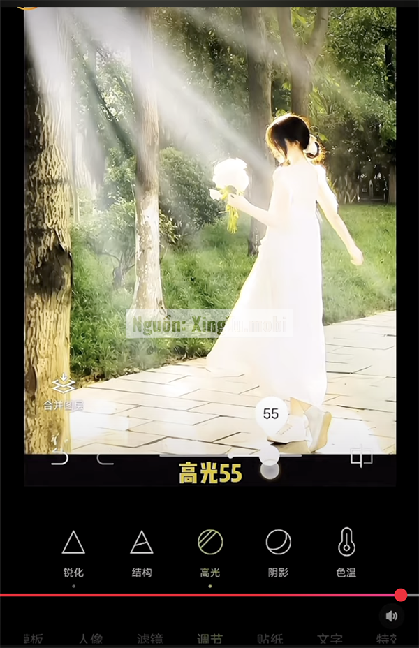 Kết quả Sử dụng hiệu ứng (Effects) hoặc nhãn dán (Stickers) ánh nắng